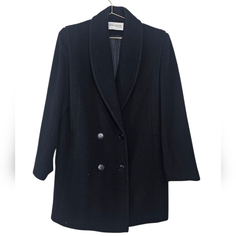 Forecaster of Boston Women's Winter Coat Size 6 Black Wool